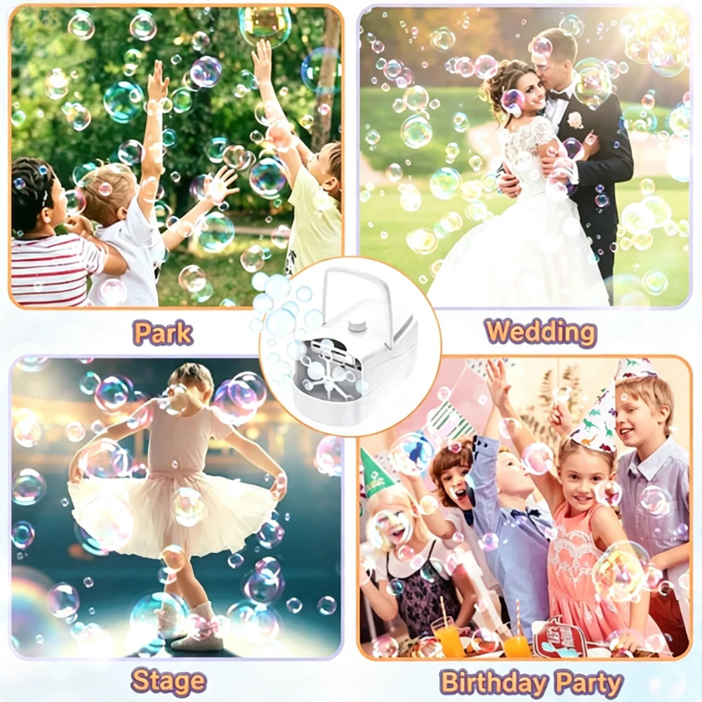 Safe Automatic Bubble Machine For Kids Outdoor Play Time