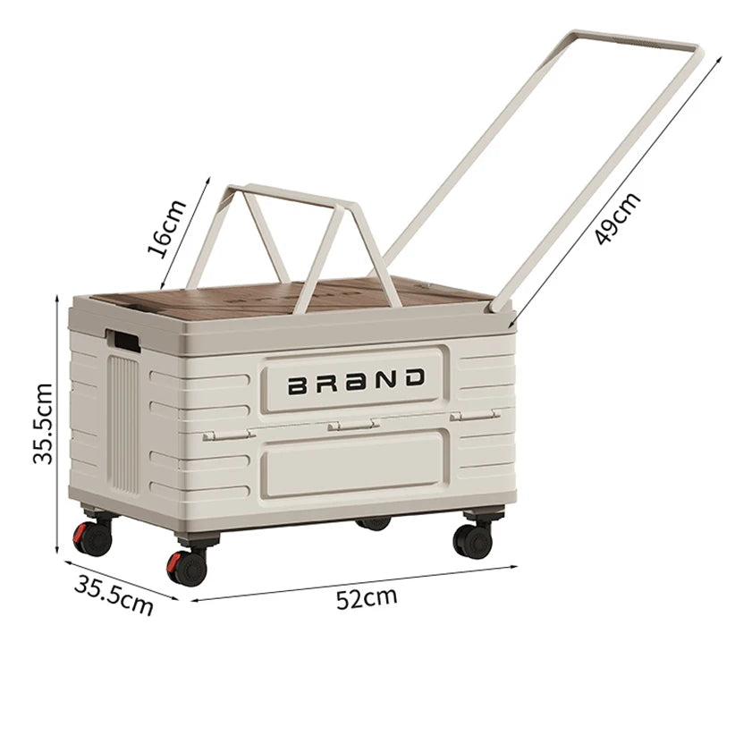 Heavy Duty Foldable Storage Cart With 360 Rotating Silent Wheels
