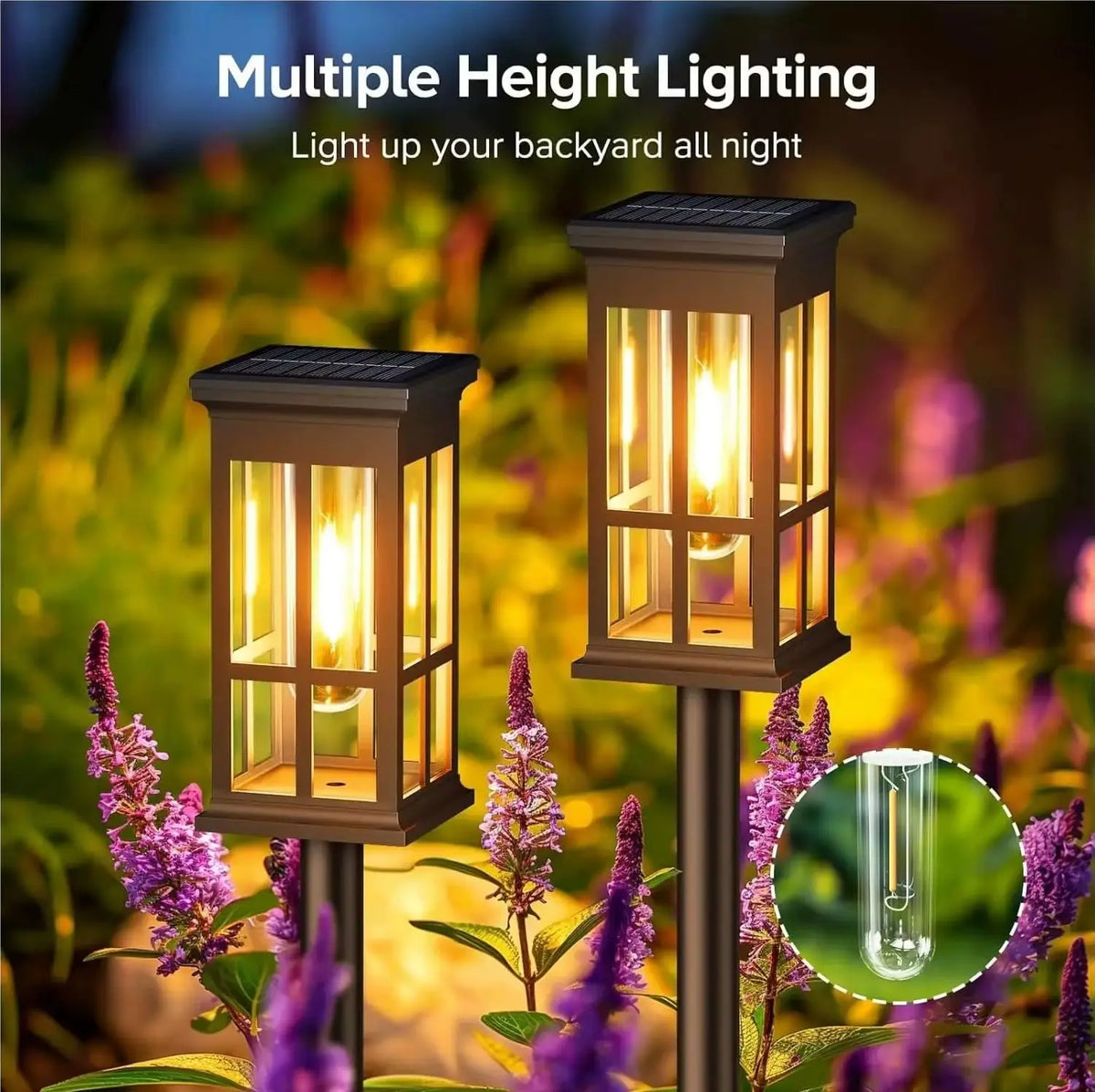 LED Solar Pathway Lights Waterproof For Garden Yard Patio