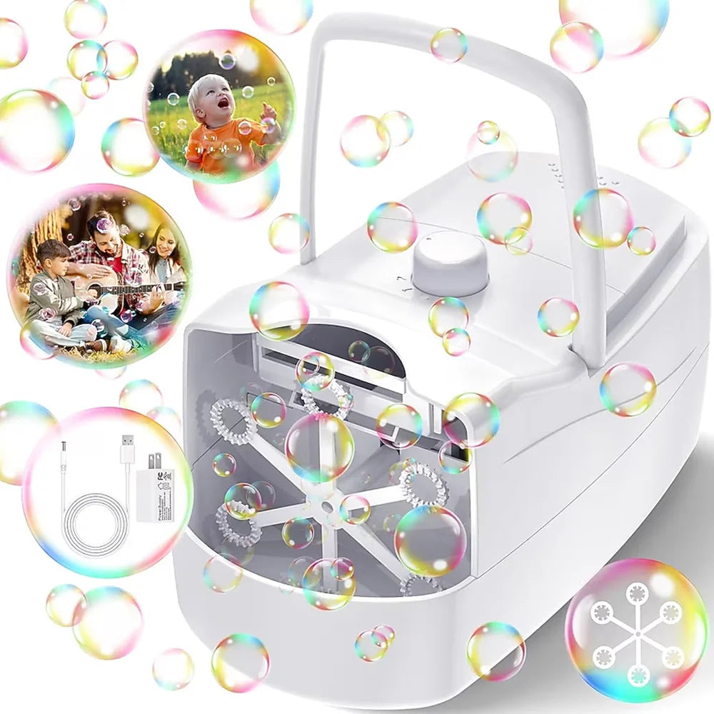 Safe Automatic Bubble Machine For Kids Outdoor Play Time