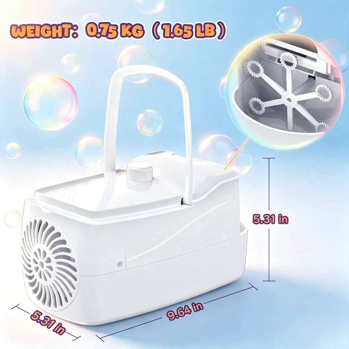 Safe Automatic Bubble Machine For Kids Outdoor Play Time