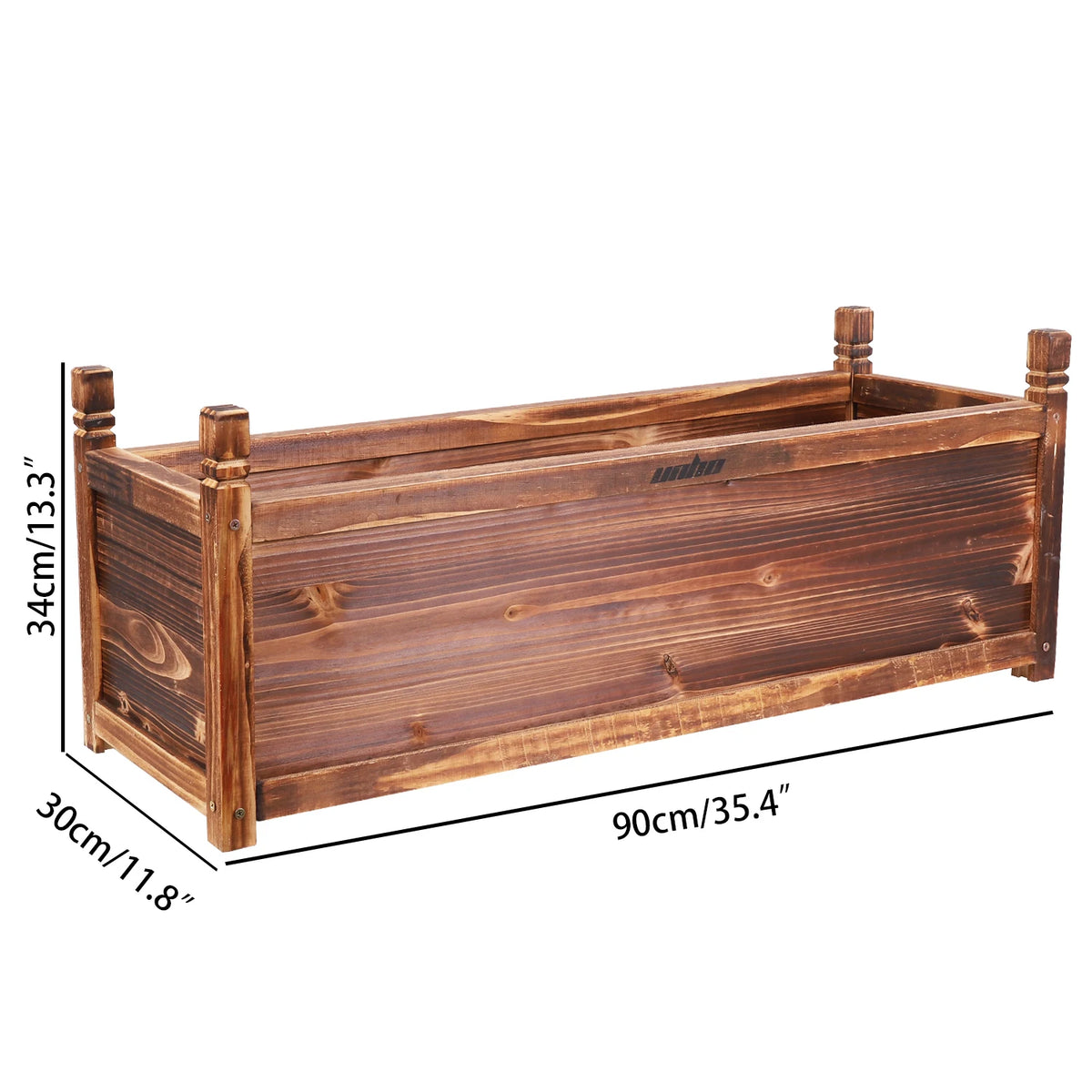 Wooden Raised Planter Box Indoor Outdoor Flower Vegetable Herb Bed