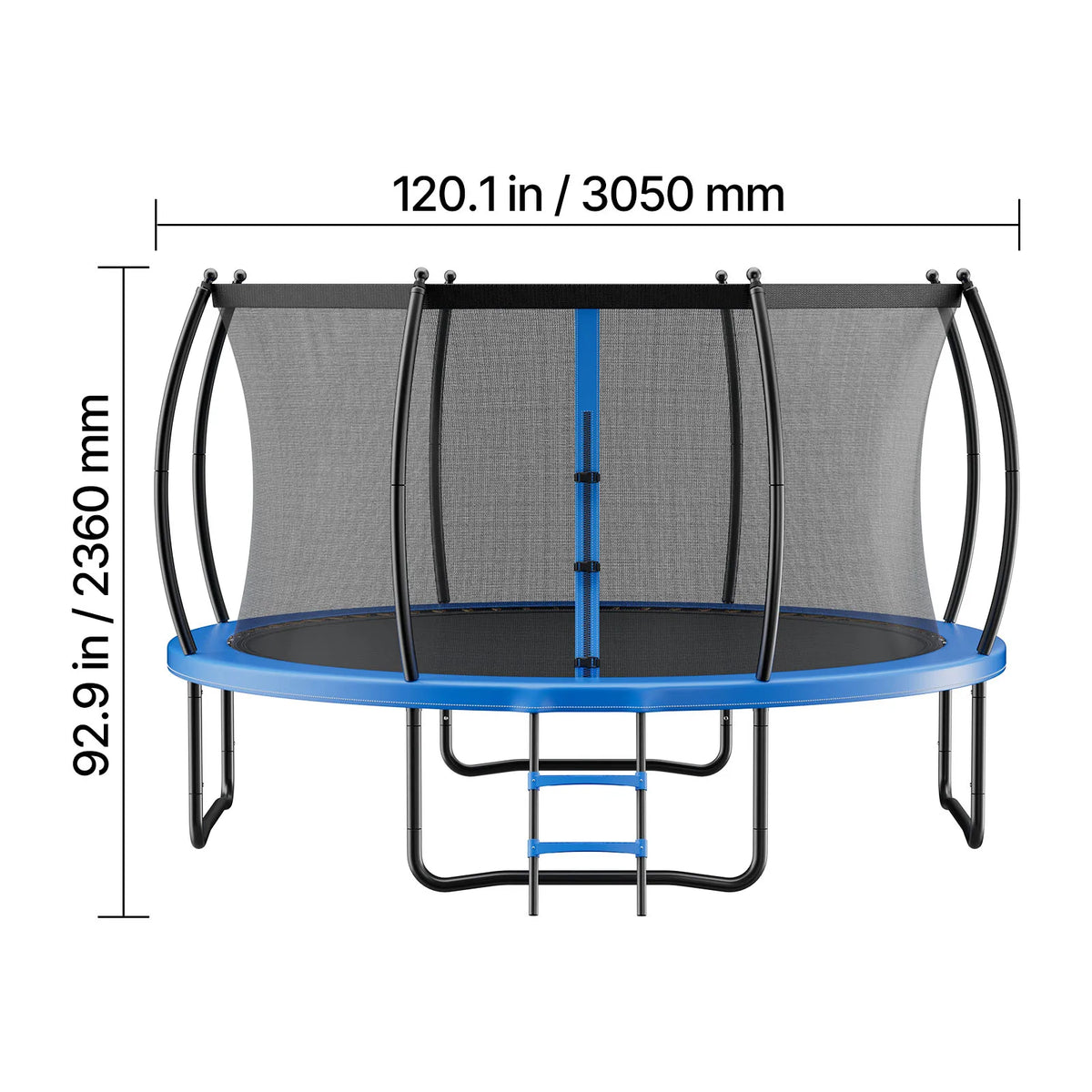 Succebuy Round Trampoline With Enclosure Net And Safety Pad