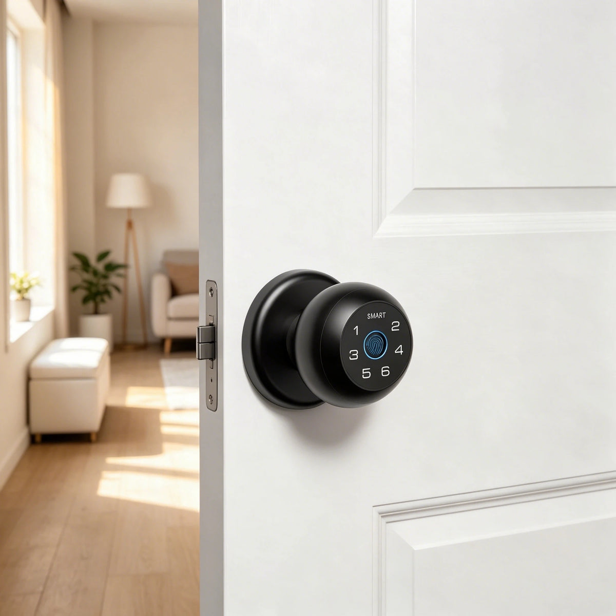 Viladepot Smart Interior Door Lock With Fingerprint And Keypad