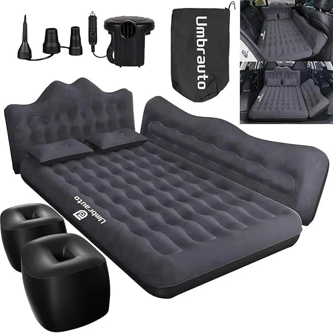 Umbrauto Inflatable Car Air Mattress With Pump For SUV Camping