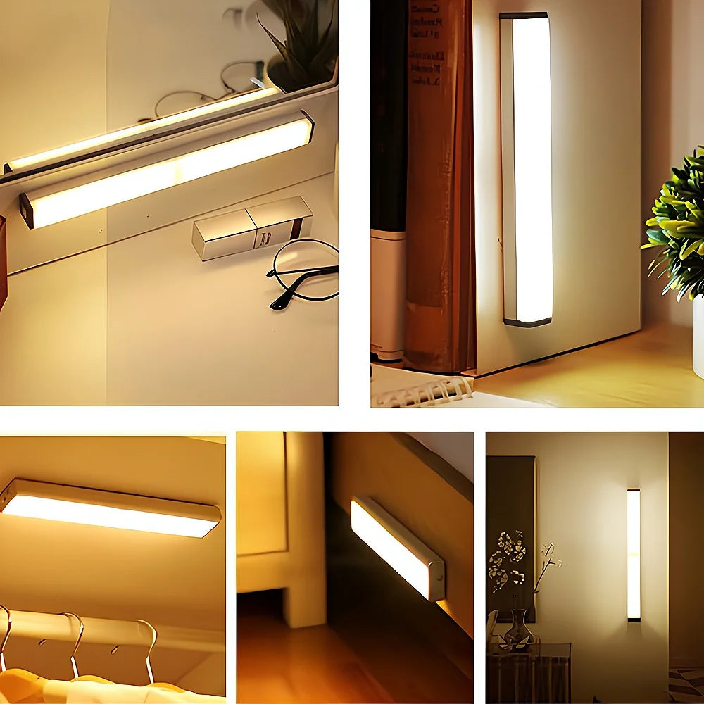 Wireless LED Motion Sensor Magnetic Rechargeable Night Light Bar