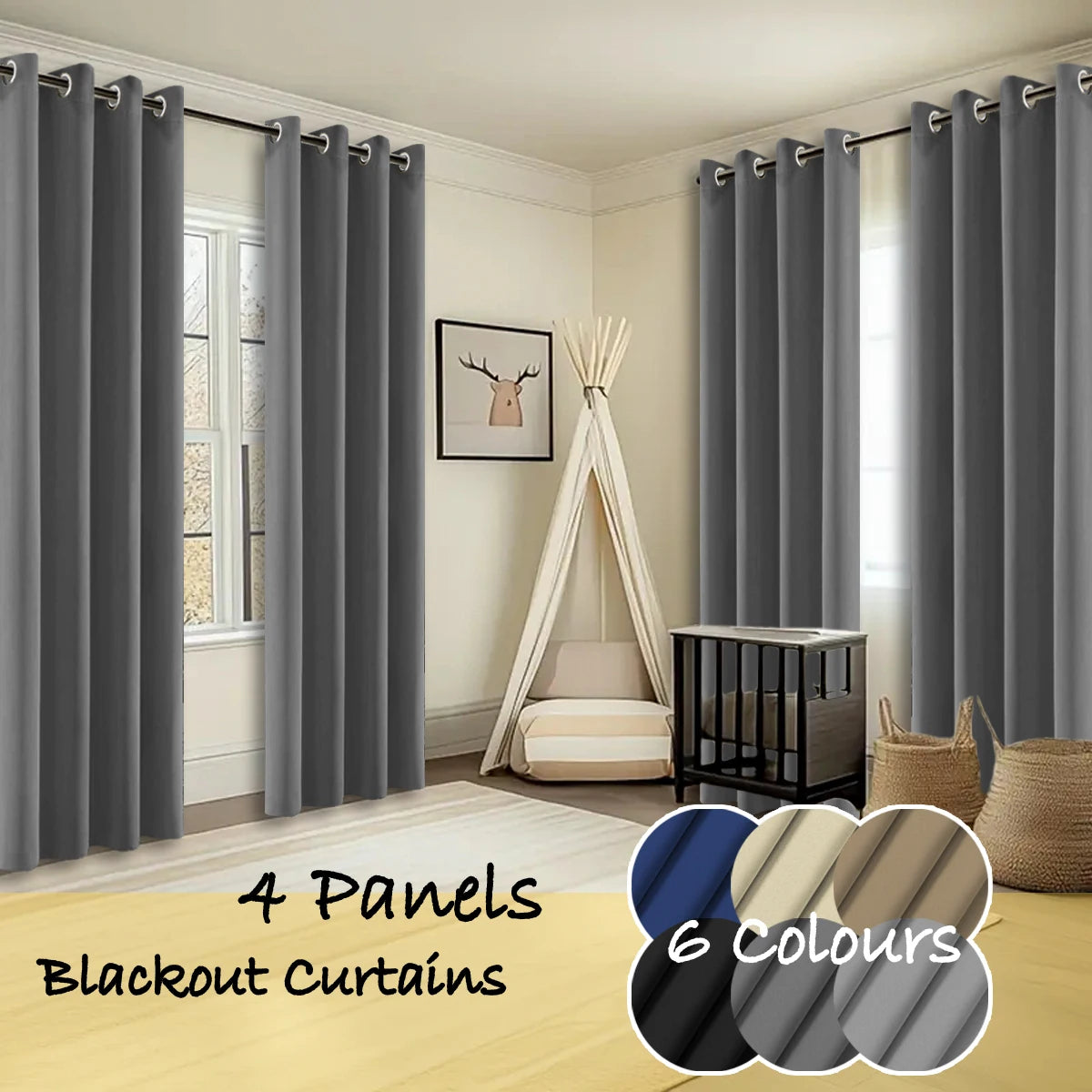 Thermal Insulated Blackout Curtains For Bedroom And Living Space