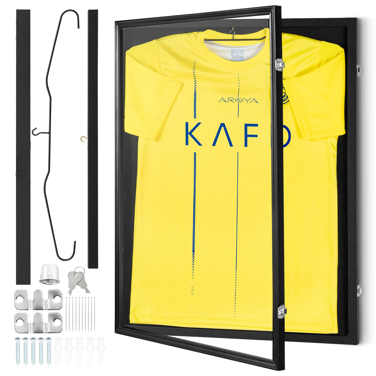 SucceBuy Lockable Sports Jersey and Card Display Frame