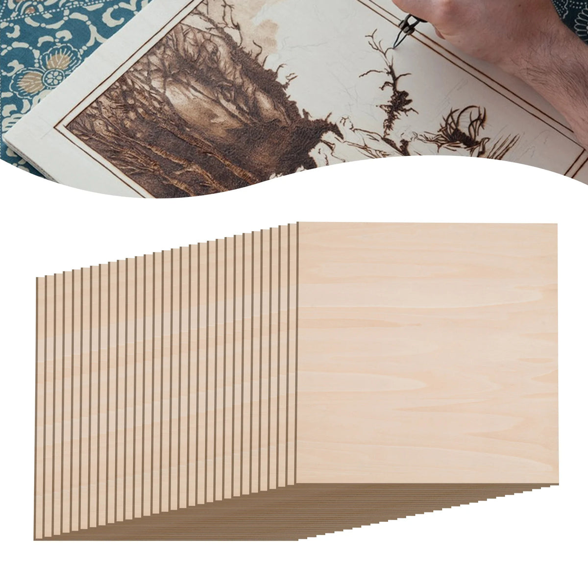 30 Pcs Basswood Sheets For DIY Laser Engraving Project Boards