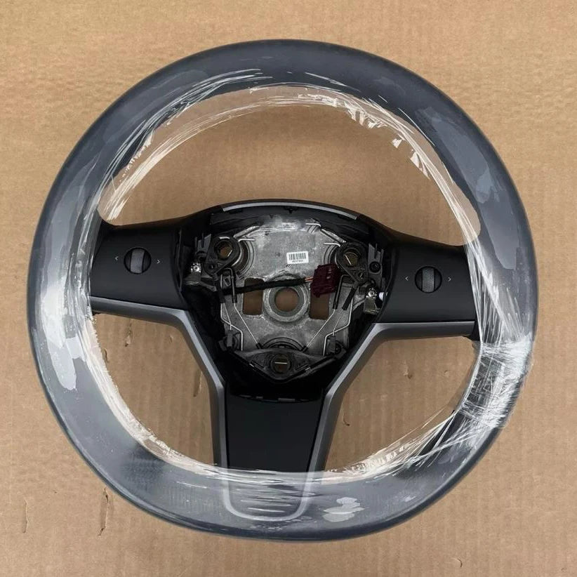 Heated PU Leather Steering Wheel Fitment for Tesla Model 3/Y
