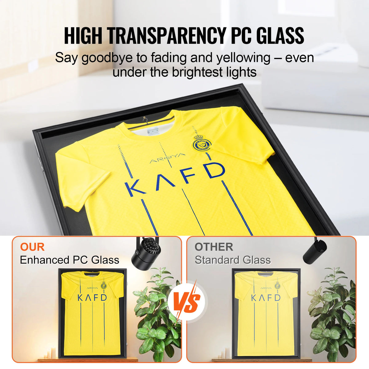 SucceBuy Lockable Sports Jersey and Card Display Frame