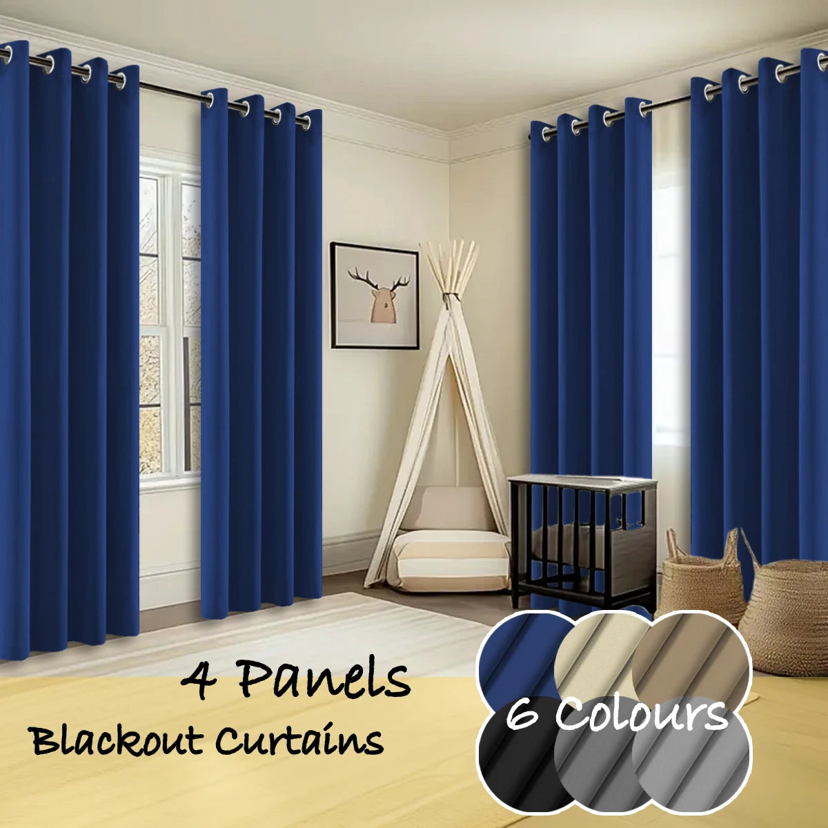 Thermal Insulated Blackout Curtains For Bedroom And Living Space