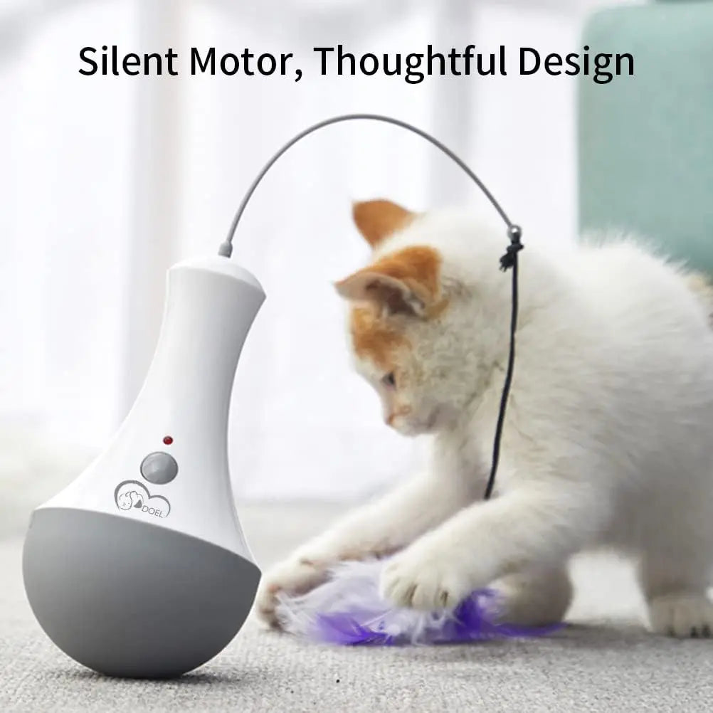 Interactive Automatic Cat Feather Toy For Indoor Play And Exercise