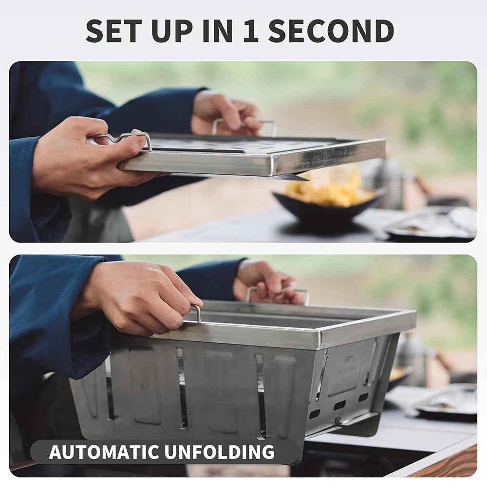 Naturehike Portable Folding Charcoal Grill for Igt Table Outdoor BBQ