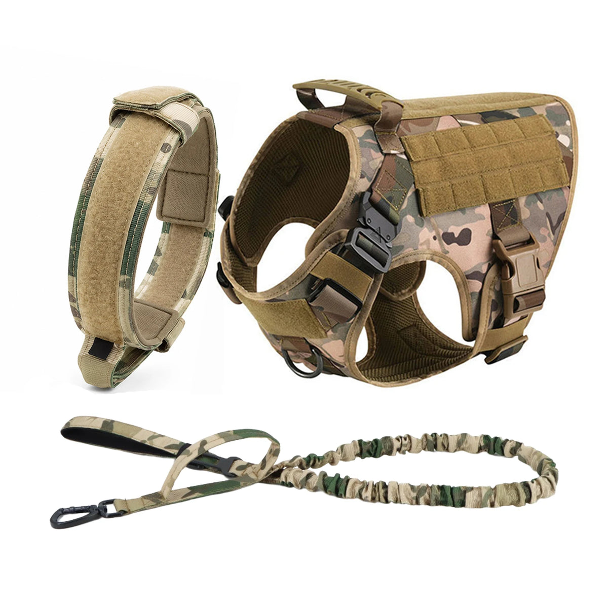 Petavel Tactical Dog Harness With Padded Molle Pouches