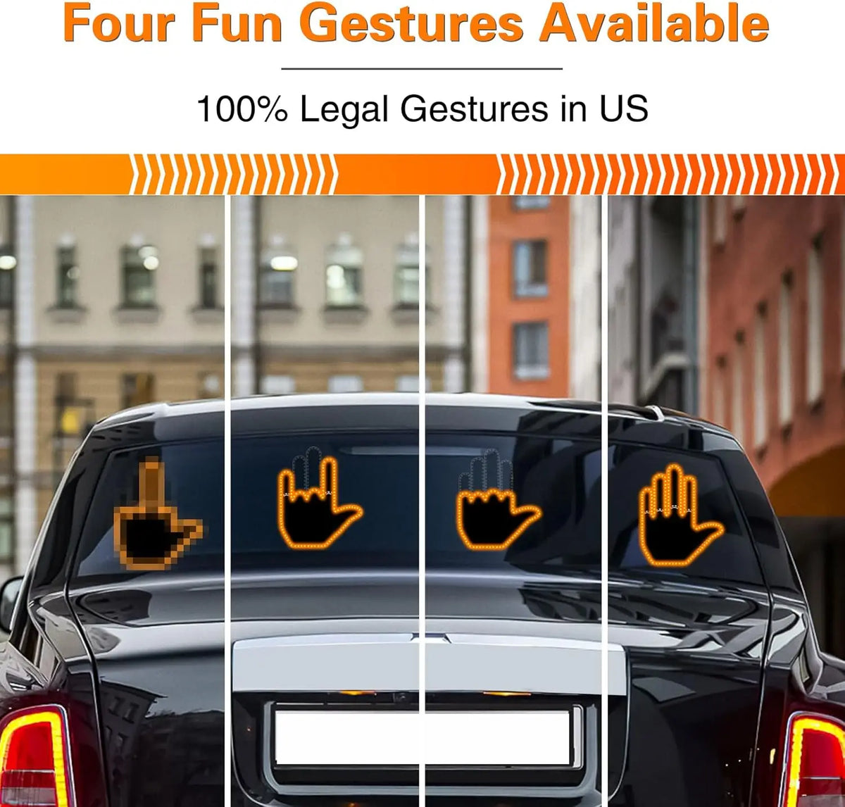 Remote Controlled LED Hand Gesture Lamp For Vehicles