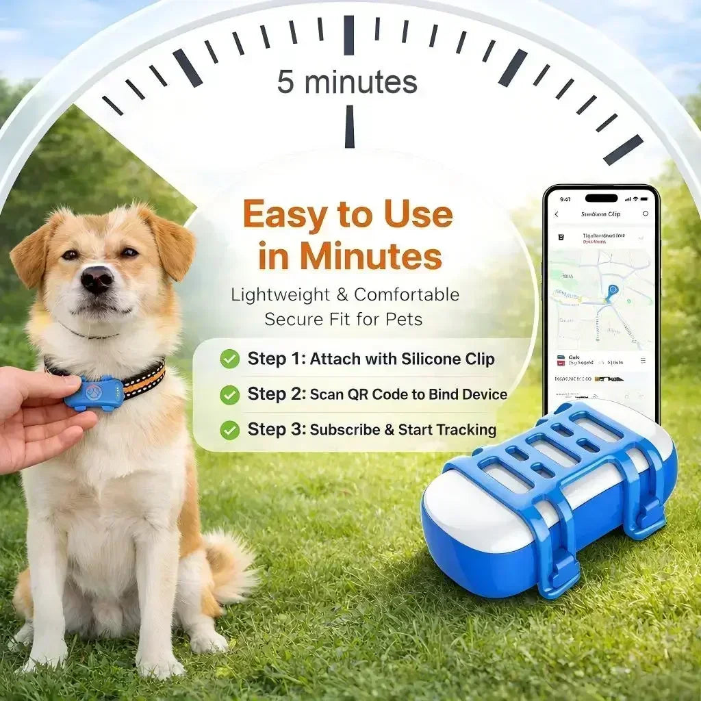 Wanwaytech 4G GPS Pet Tracker With Real Time Tracking And Waterproof Build