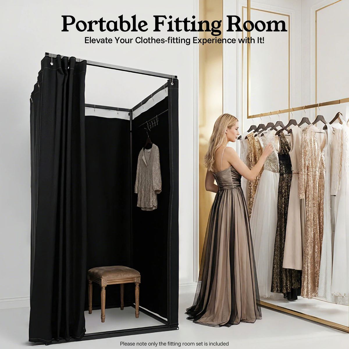 Bymocar Portable Foldable Fitting Room Privacy Screen Divider