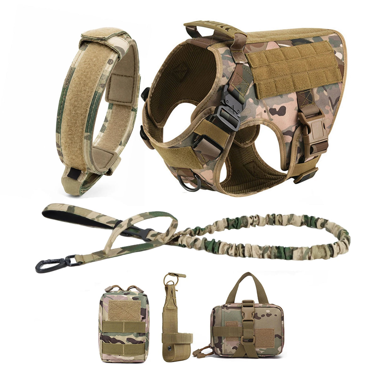 Petavel Tactical Dog Harness With Padded Molle Pouches