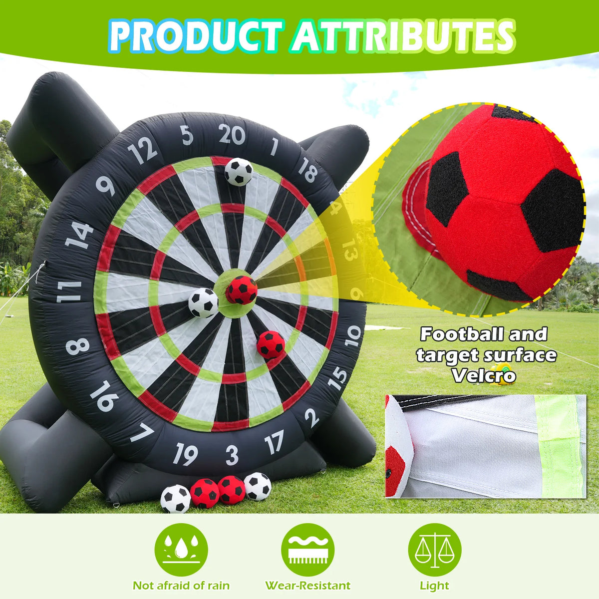 King Inflatable Soccer Dart Board With Built In Blower