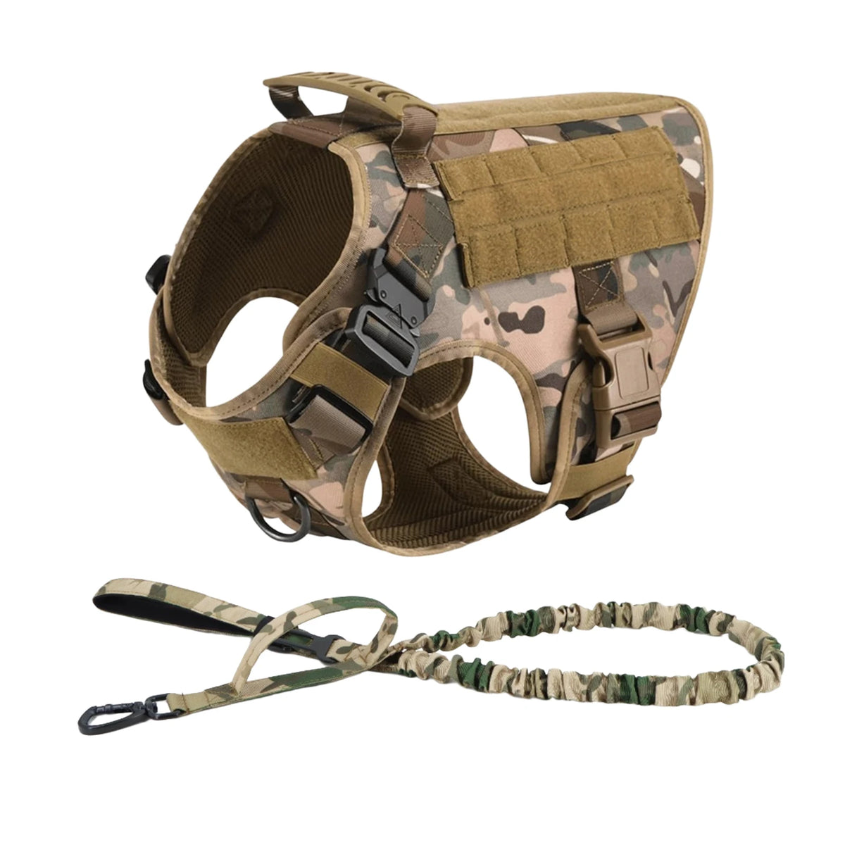 Petavel Tactical Dog Harness With Padded Molle Pouches