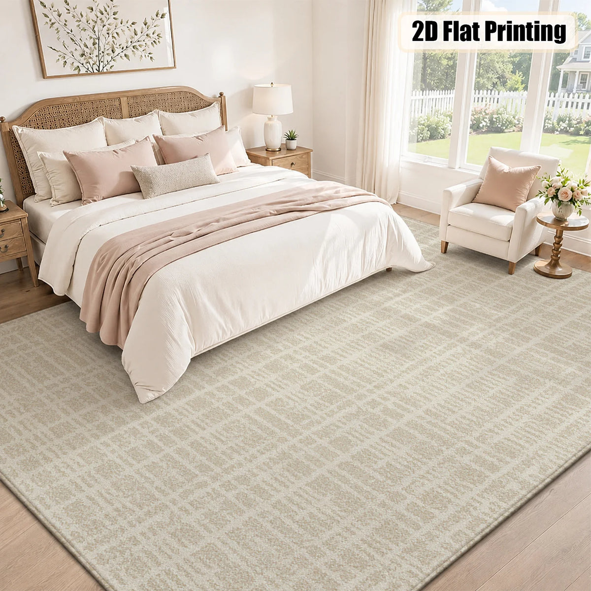 Modern Soft Velvet Striped Area Rug With Non Slip Backing