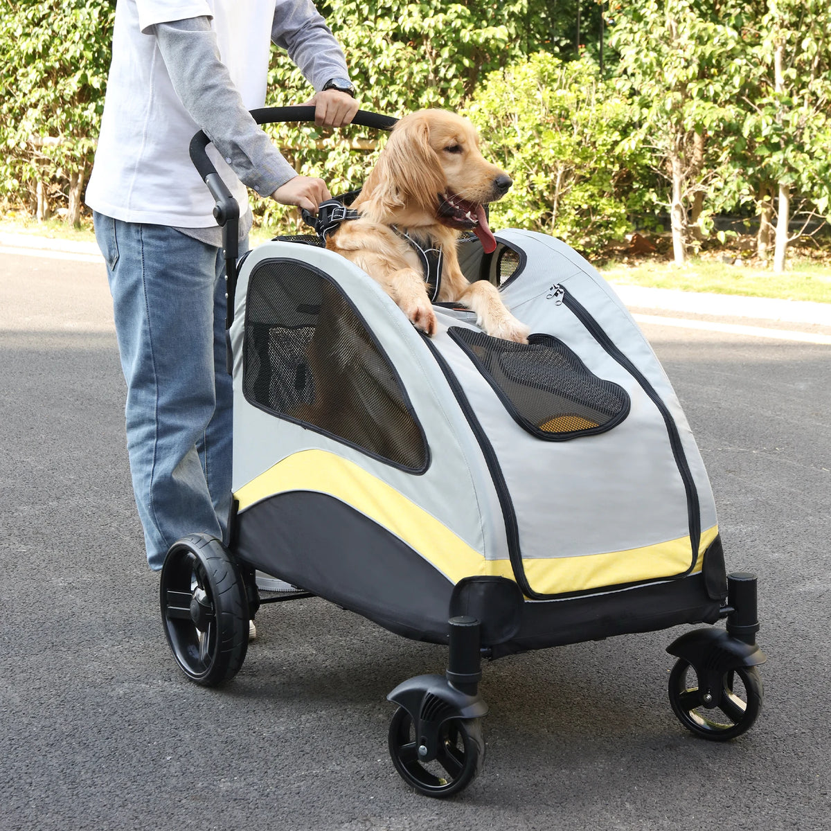 Bingopaw Premium Four Wheel Foldable Pet Travel Stroller