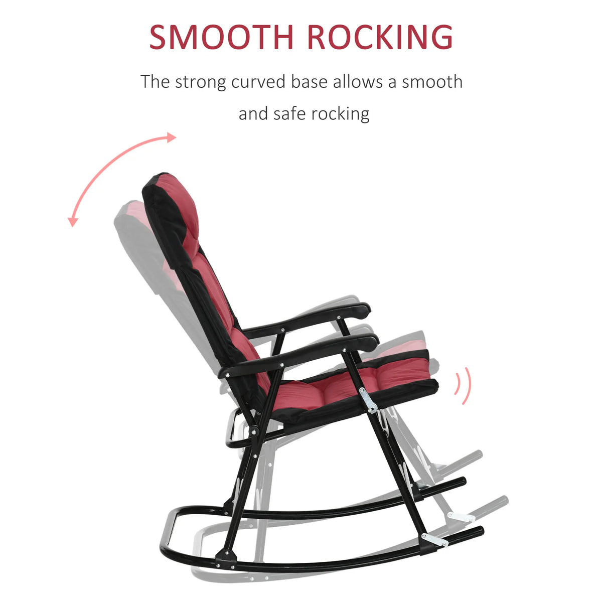Outsunny Premium Foldable Rocking Outdoor Camping Chairs