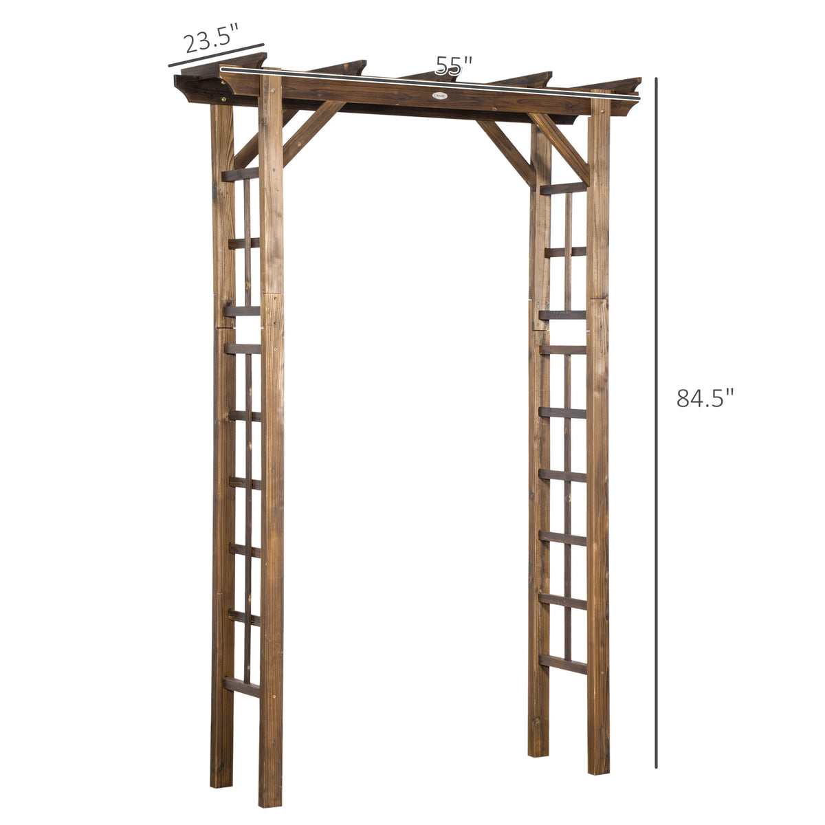 Outsunny Wooden Garden Pergola And Arch For Climbing Plants
