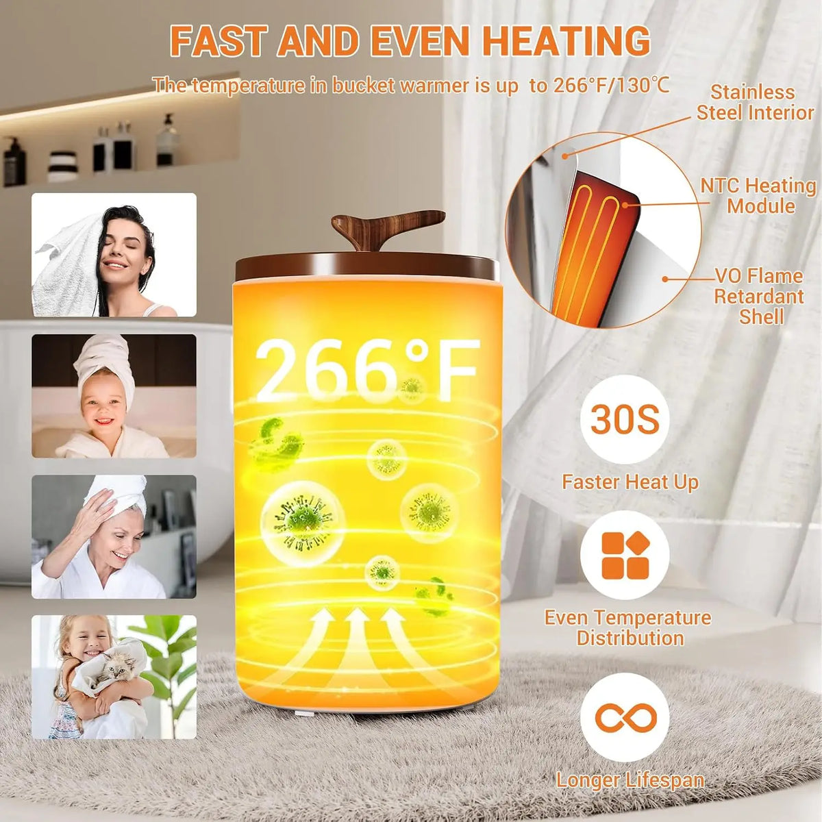Twister CK Auto Drying Electric Towel Warmer With Safety Lock