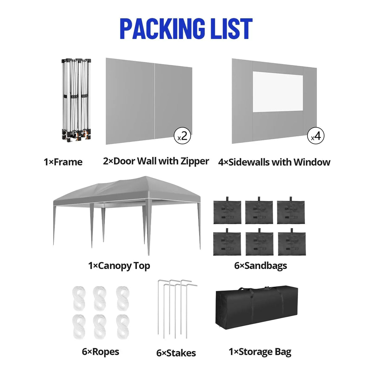 Sunvasagoo Heavy Duty Pop Up Canopy Tent For Outdoor Events