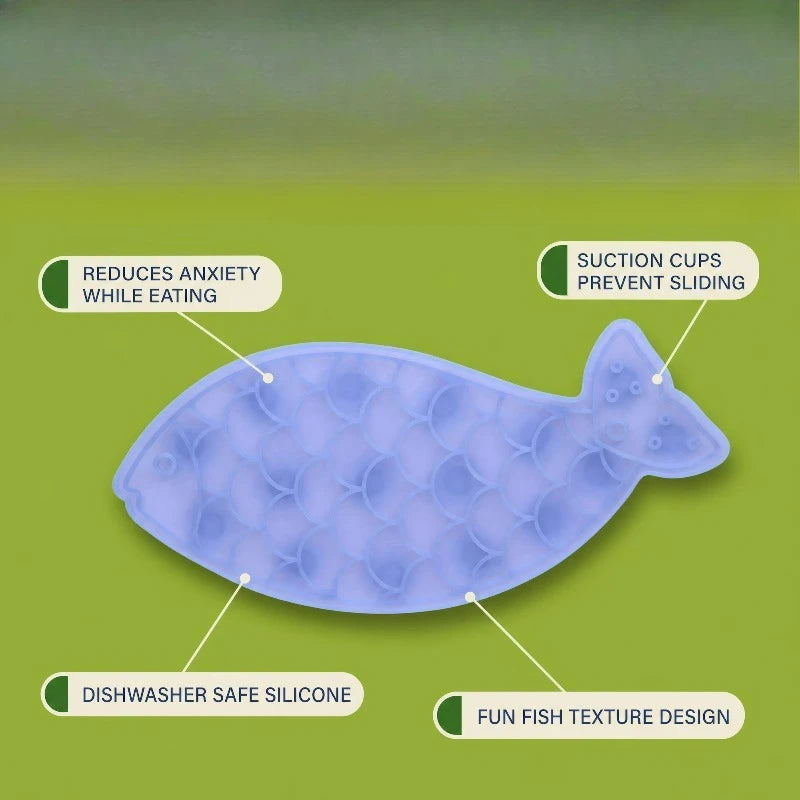 Silicone Feline Treat Dispensing Lick Mat For Calm Feeding