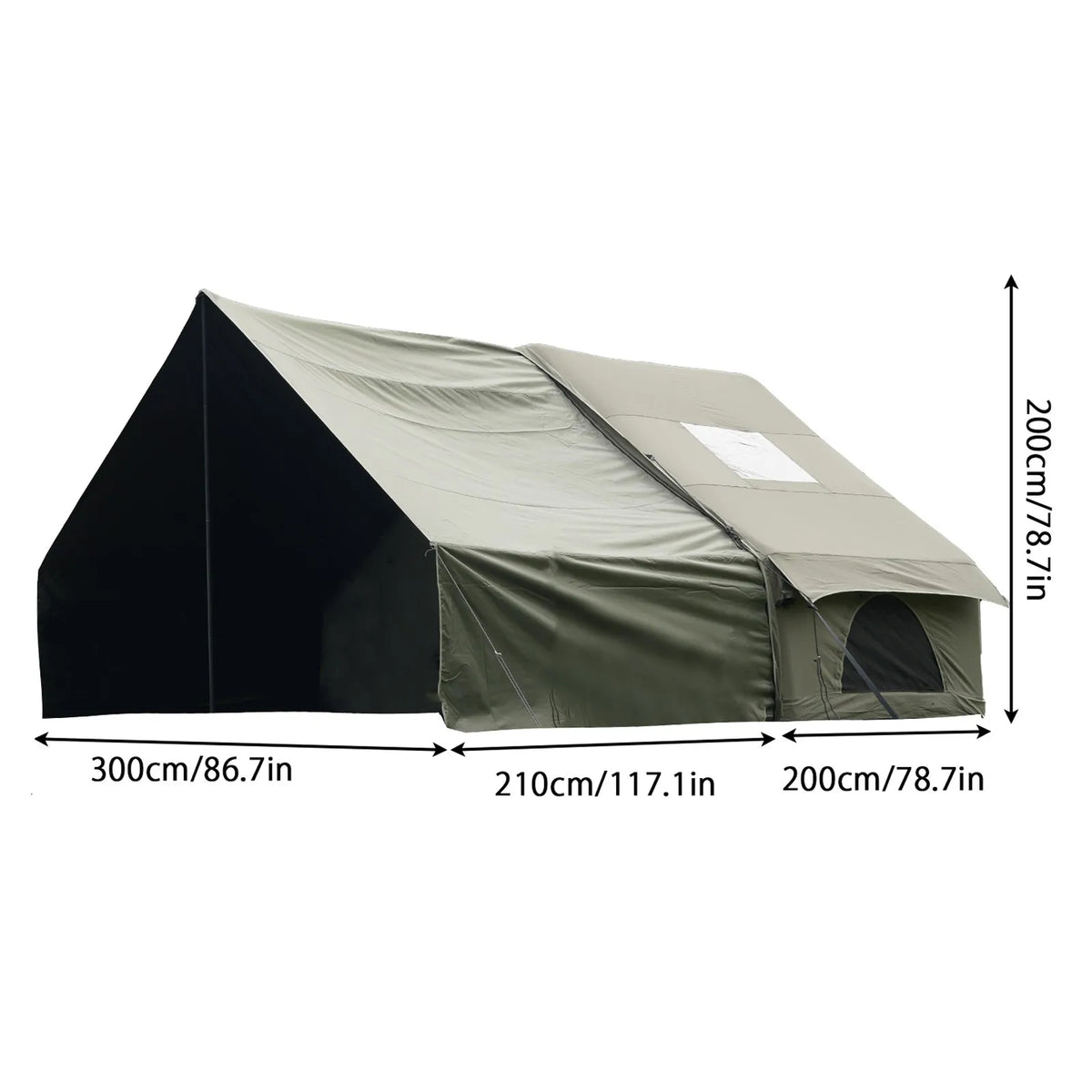 Pakicetus Inflatable Camping Tent With Roof Window And Carry Bag
