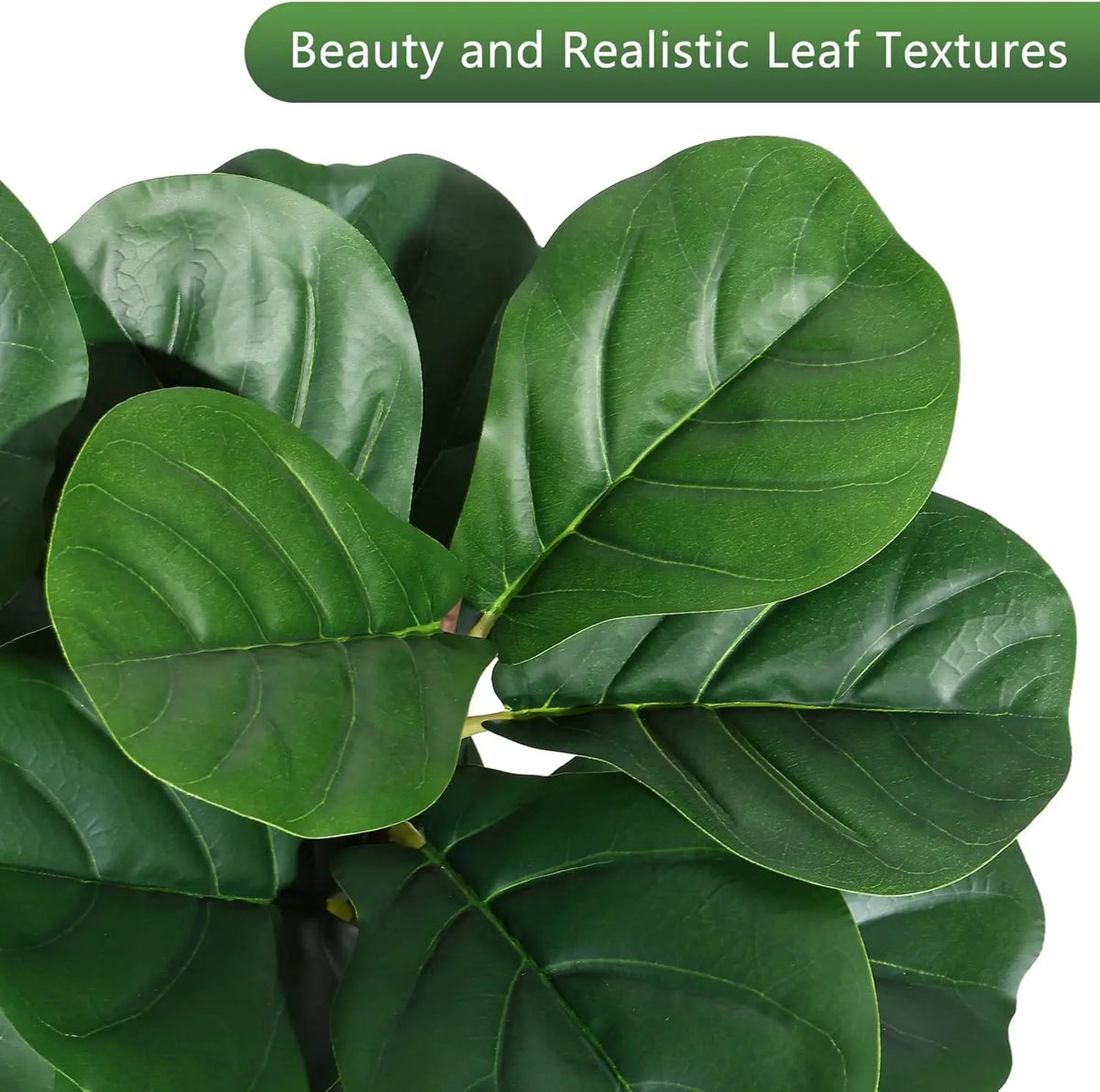 HiMiss Artificial Fiddle Leaf Fig Tree With Planter