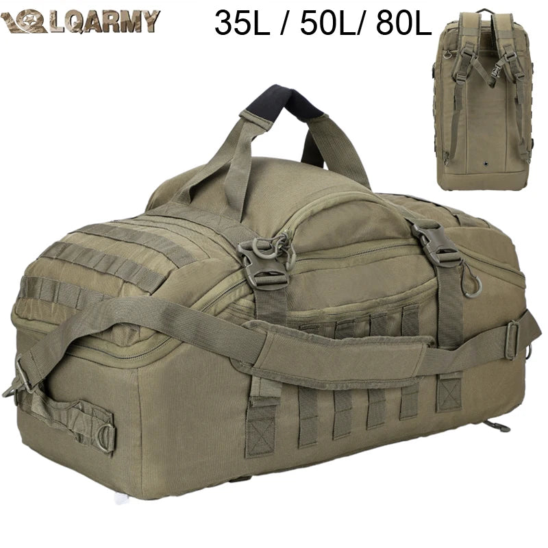 LQARMY Molle Tactical Hiking Camping Travel Backpack