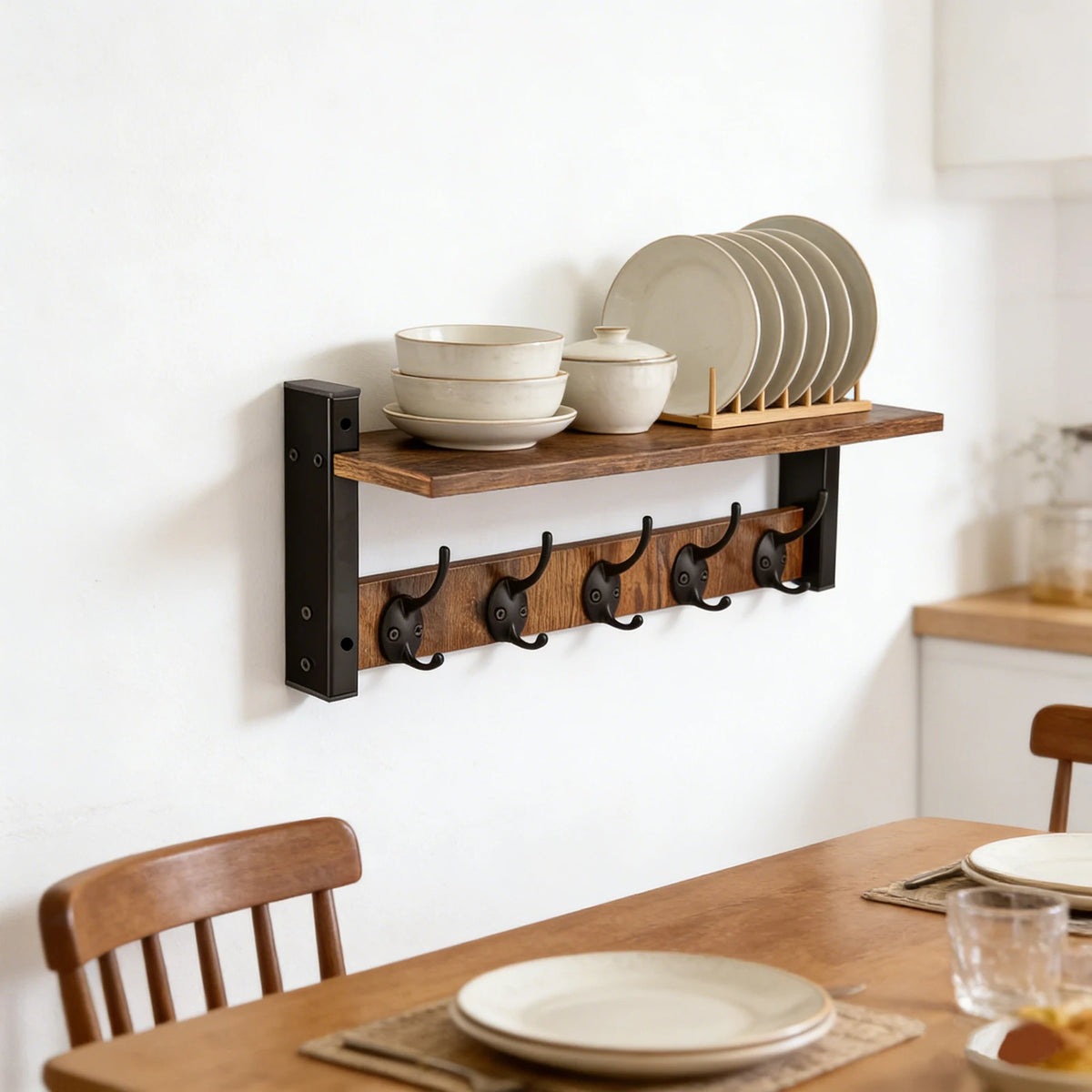 Wall Mounted Metal Storage Shelf Home Organization Rack