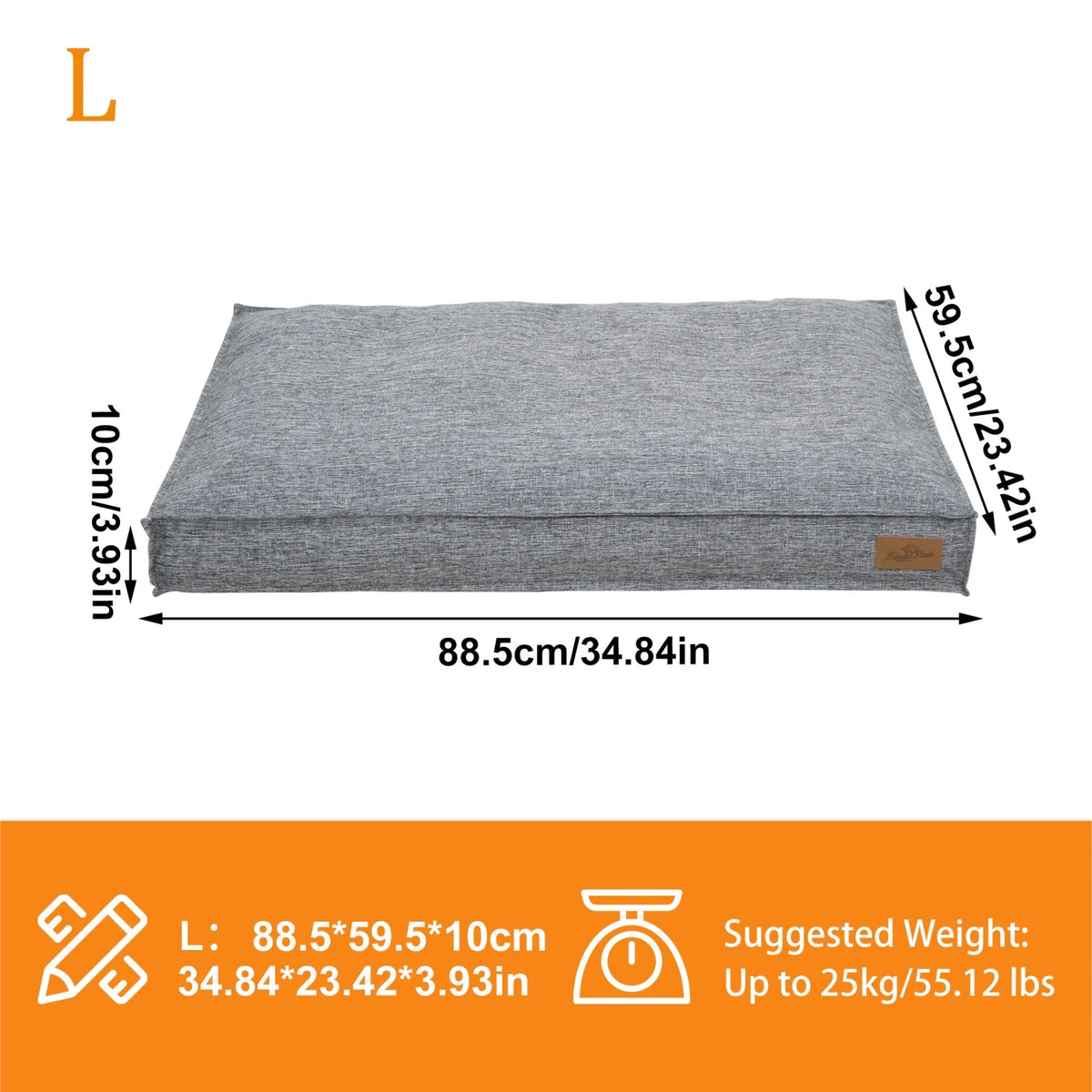 Bingopaw Waterproof Cotton Dog Bed With Foam Base Support