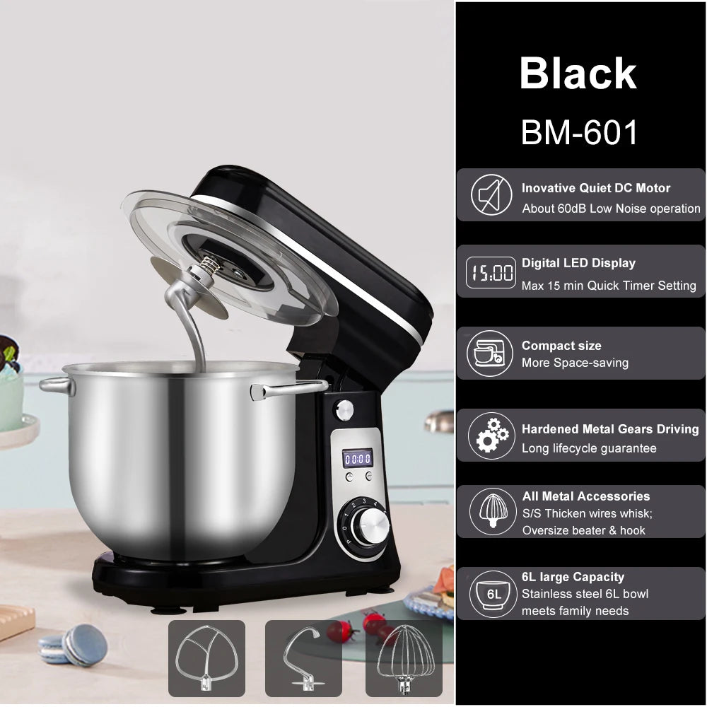 Biolomix Six Speed Quiet Motor Kitchen Stand Mixer
