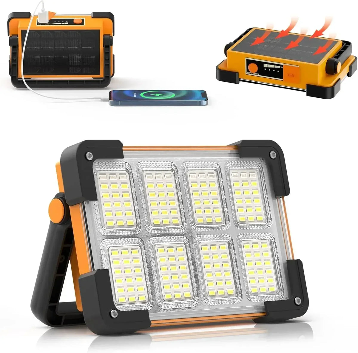 LED BARZ 144LED Rechargeable Solar Flood Light Outdoor Portable