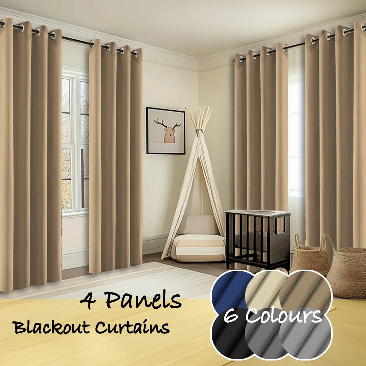 Thermal Insulated Blackout Curtains For Bedroom And Living Space