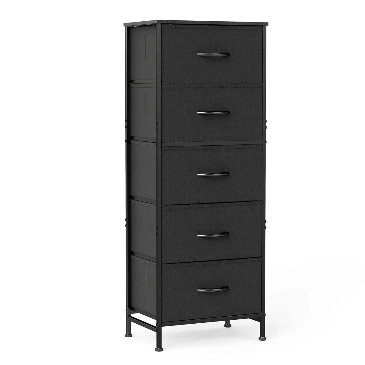 JHK Modern Five Drawer Fabric Storage Cabinet With Steel Frame