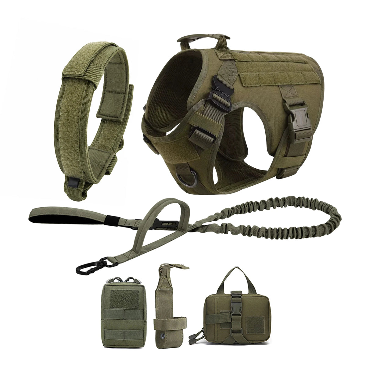 Petavel Tactical Dog Harness With Padded Molle Pouches