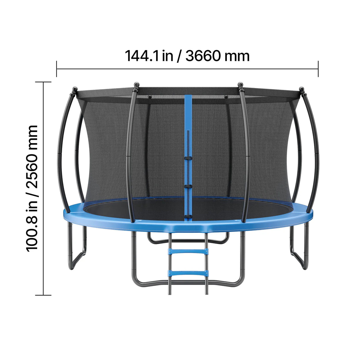 Succebuy Round Trampoline With Enclosure Net And Safety Pad
