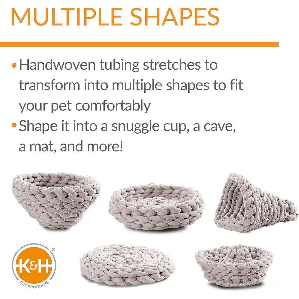 Handwoven Knitted Round Pet Bed For Cats And Kittens