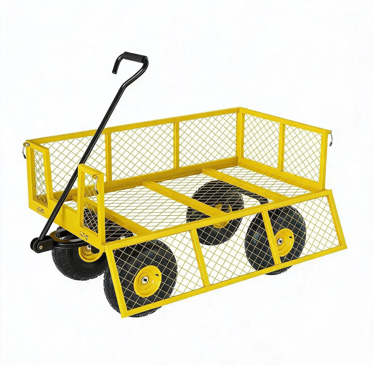 Tacleekii Heavy Duty Steel Utility Garden Cart With Handle