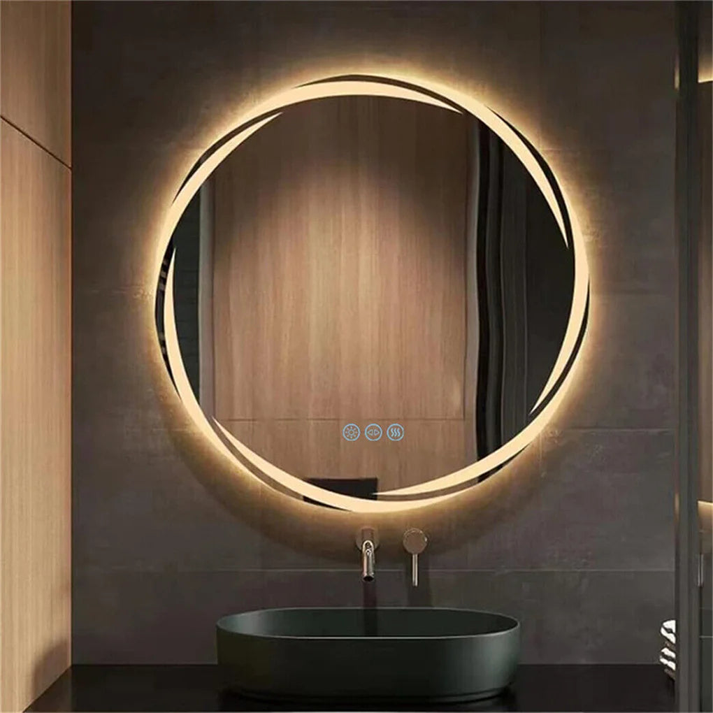 Anti Fog LED Wall Mounted Bathroom Mirror With Adjustable Backlight