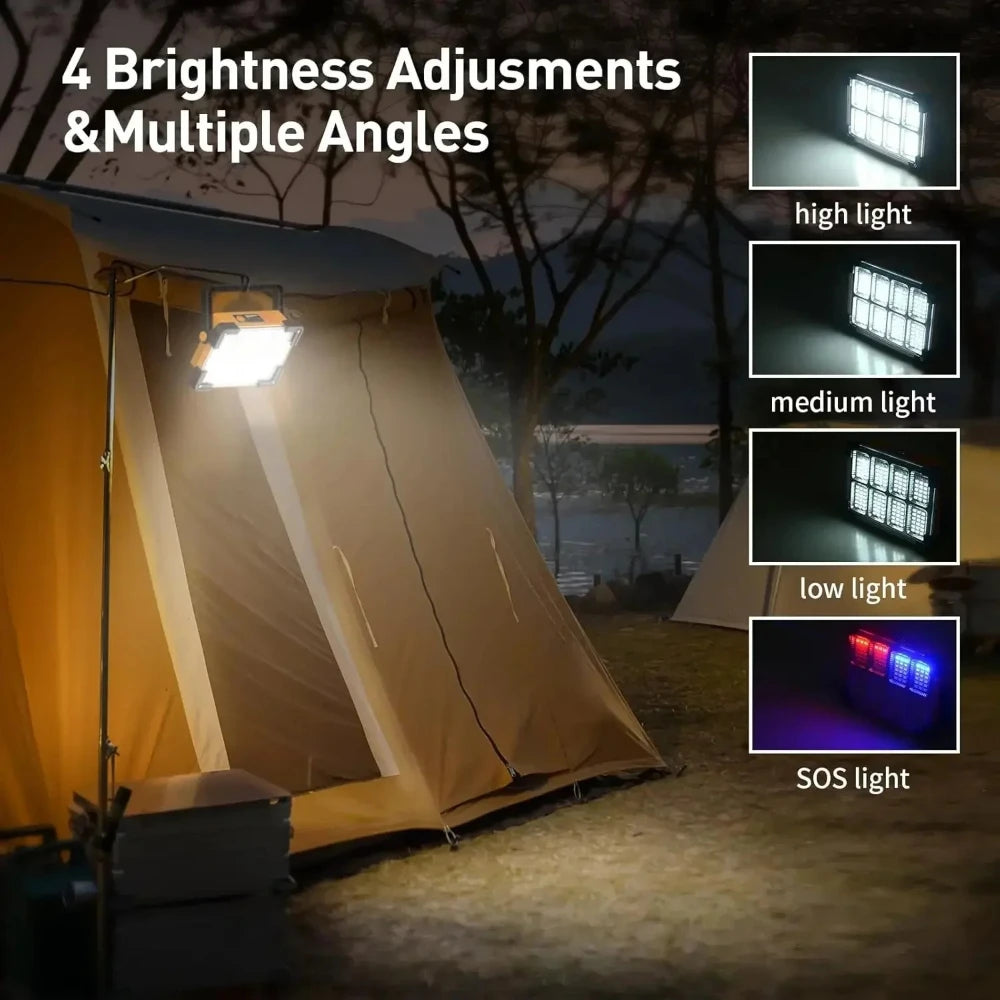 LED BARZ 144LED Rechargeable Solar Flood Light Outdoor Portable