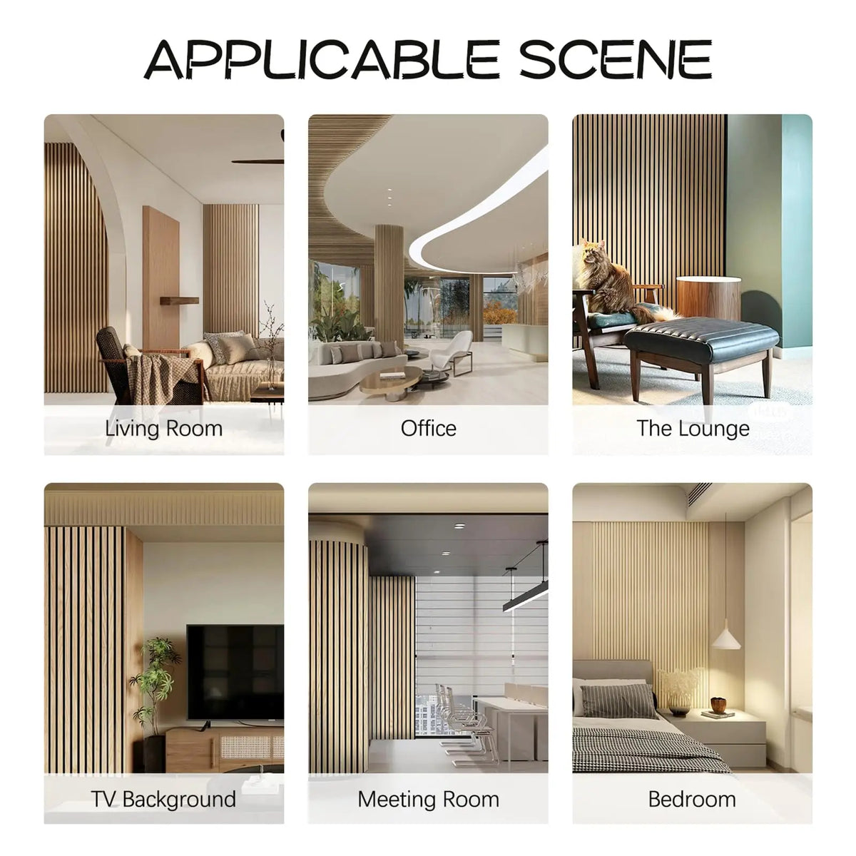 Genuine Oak Wood Veneer 3D Acoustic Wall Panels For Decor