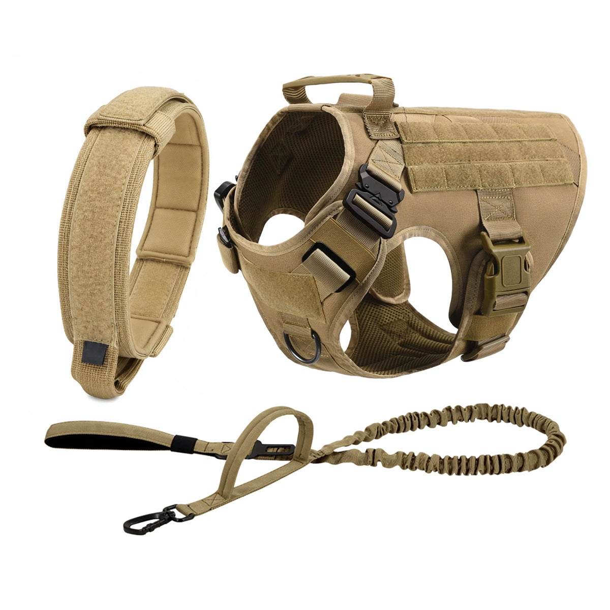 Petavel Tactical Dog Harness With Padded Molle Pouches