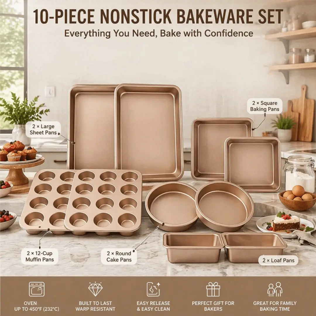 Professional Nonstick Carbon Steel Baking Pan Set For Home Use